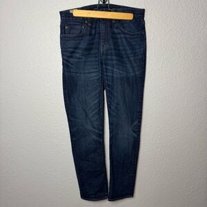 J Crew 484 Slim Fit Stretch Jean Dark Wash Men Size 30 29 Kurabo Zip Fly Whisker